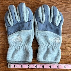 The North Face Light Blue Fleece Mittens